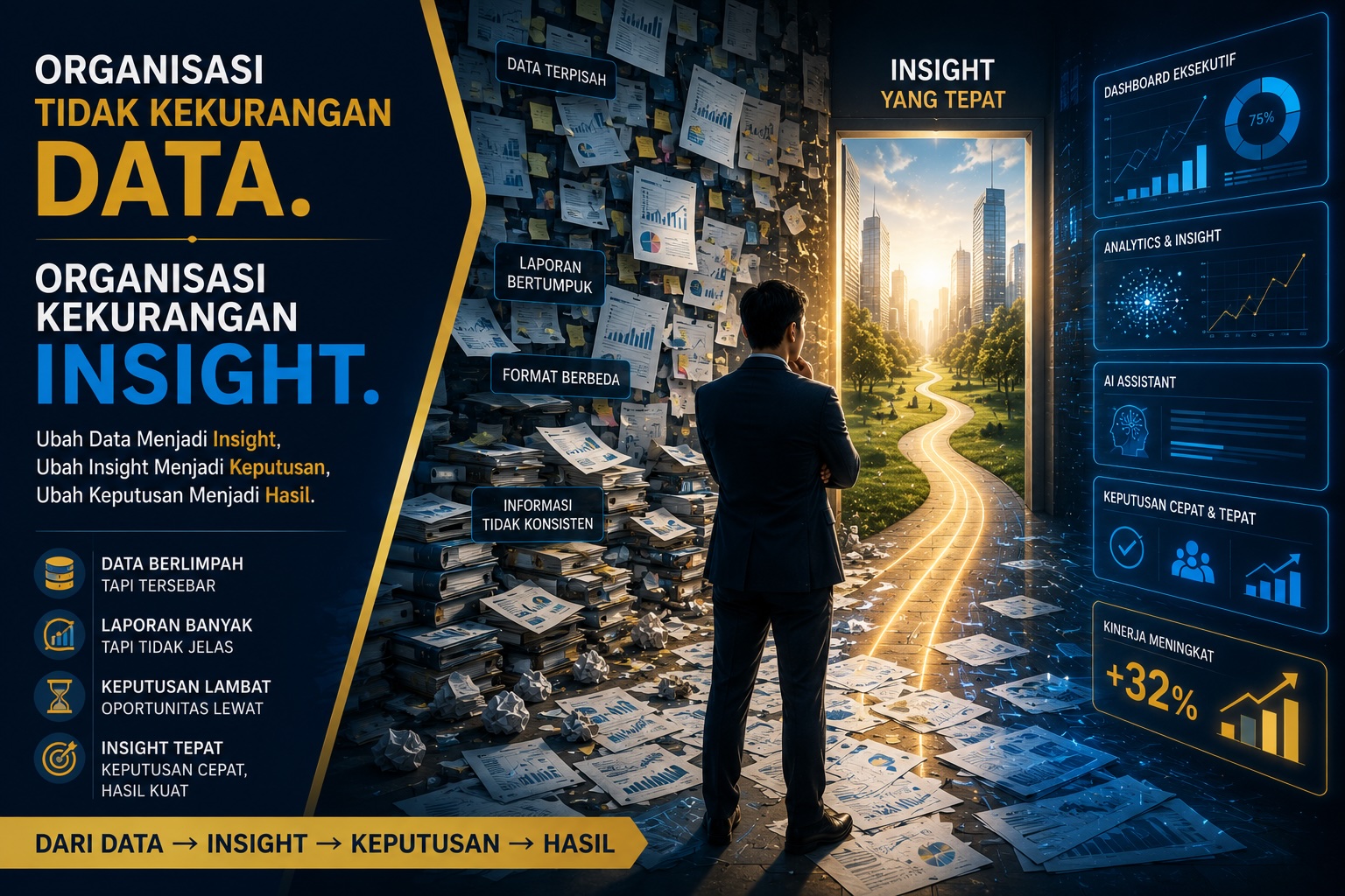 Ketika Data Berlimpah tetapi Keputusan Tetap Lambat: Krisis Insight dalam Organisasi Modern