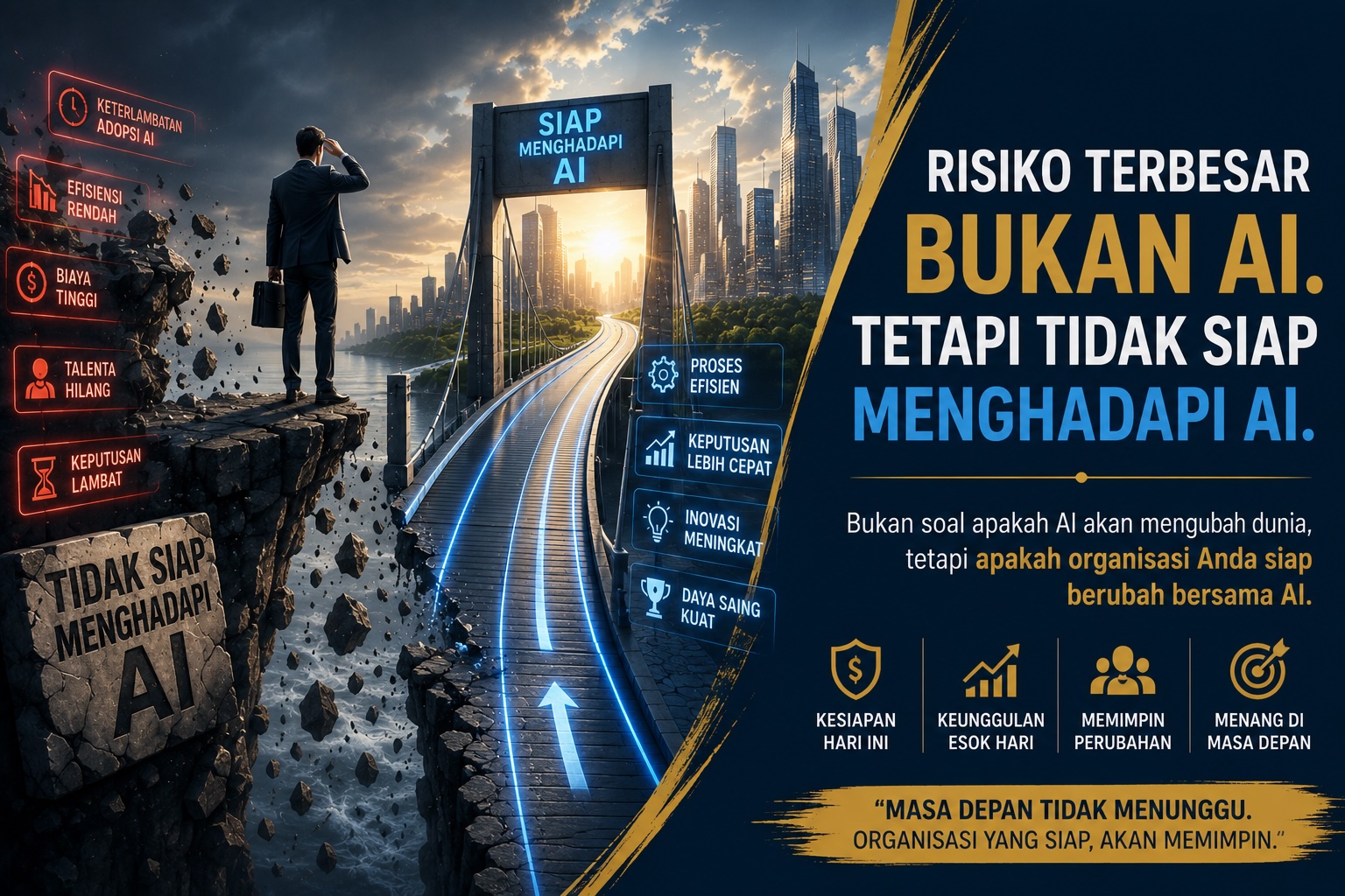 Risiko Terbesar Bukan AI. Risiko Terbesar Adalah Organisasi yang Tidak Siap Menghadapi AI