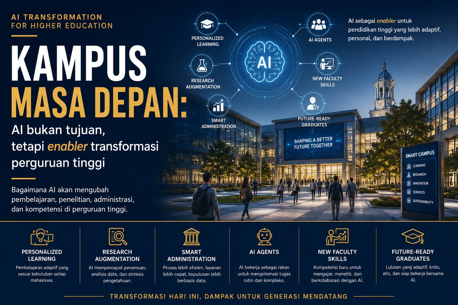 Kampus Masa Depan: Ketika AI Menjadi Enabler, Bukan Tujuan Transformasi Perguruan Tinggi